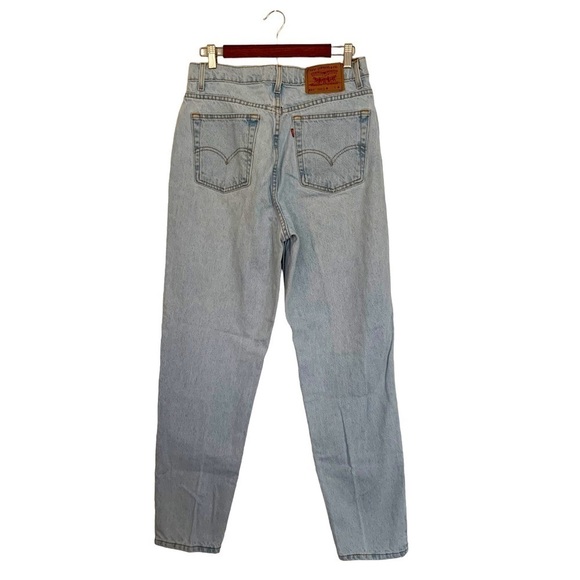 Levis Vintage 521 Made in USA 100% Cotton High Rise Light Wash Jeans Sz 14 - Picture 2 of 7